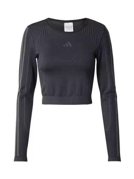 ADIDAS PERFORMANCE Funkčné tričko sivá / tmavosivá čierna