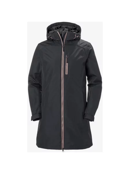 Kurtka zimowa Helly Hansen Długa Belfast Ciemnoszara Różowa S szara