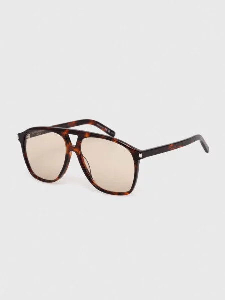 Saint Laurent okulary przeciwsłoneczne brązowy