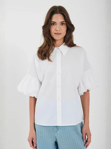 NORR Tricou Betty alb