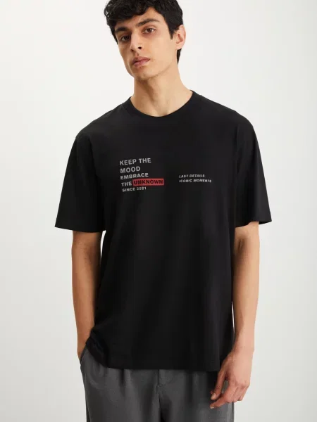 Grimelange Majica temno siva / živo rdeča črna