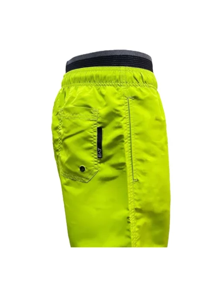 Szorty kąpielowe Emporio Armani Logo Tape Boxer titanite zielone