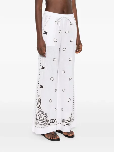 Pantaloni P.a.r.o.s.h. cu broderie alb