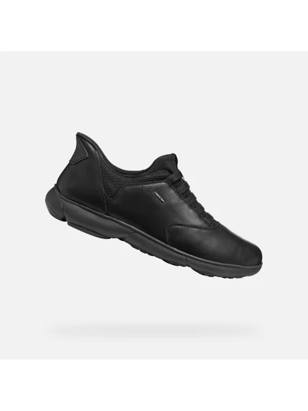 Sneakerși Geox din piele negru
