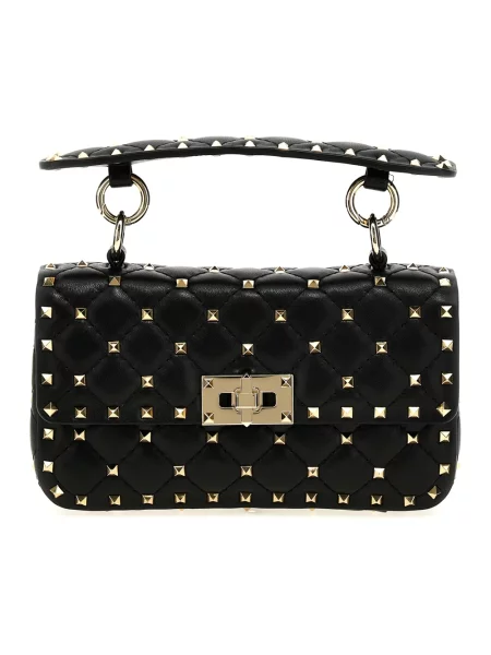 Torebka skórzana Valentino Garavani skórzana czarna