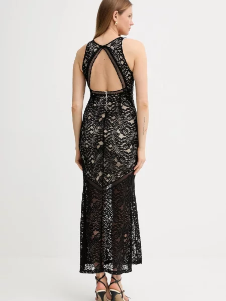 Guess sukienka CHRISTEL maxi dopasowana czarny