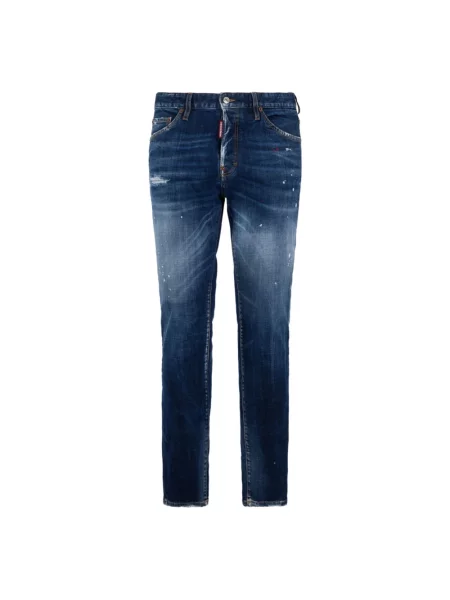 Jeansy Dsquared2 typu teddy niebieskie
