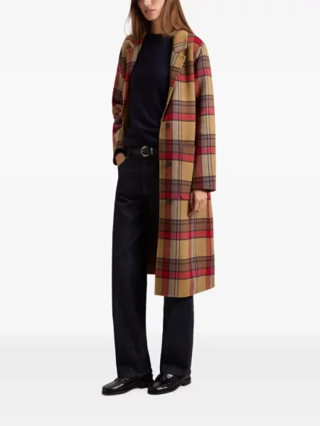 Palton Woolrich de lână în carouri