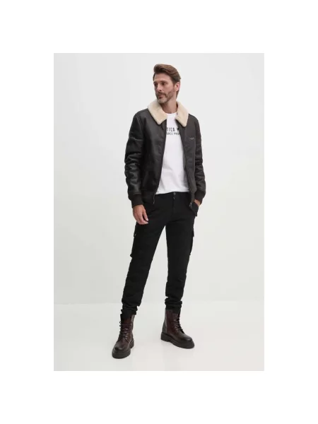 Spodnie cargo Alpha Industries czarne