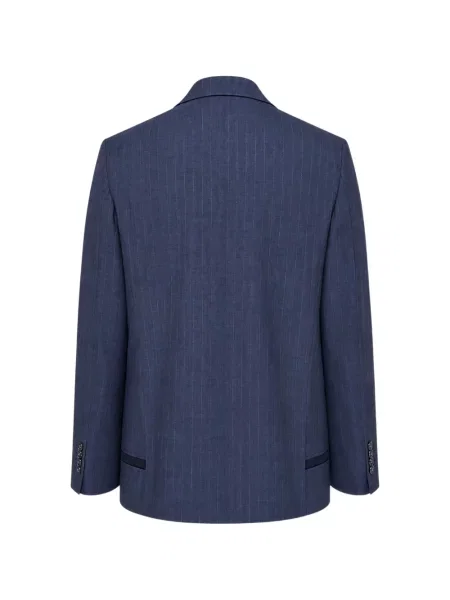 Ριγέ μπλέιζερ Comme Des Garçons Homme Deux μπλε