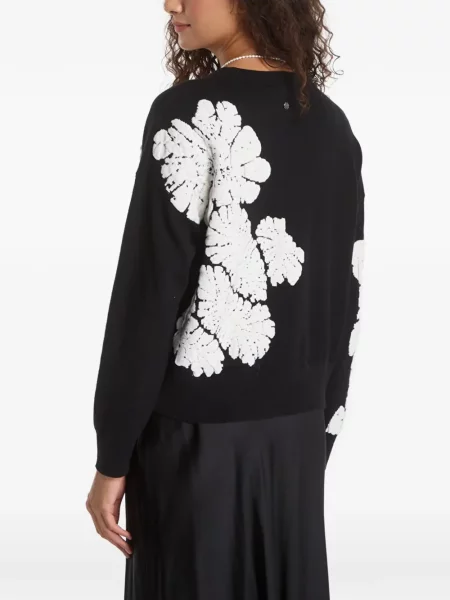 Pulover Desigual cu decolteu rotund negru