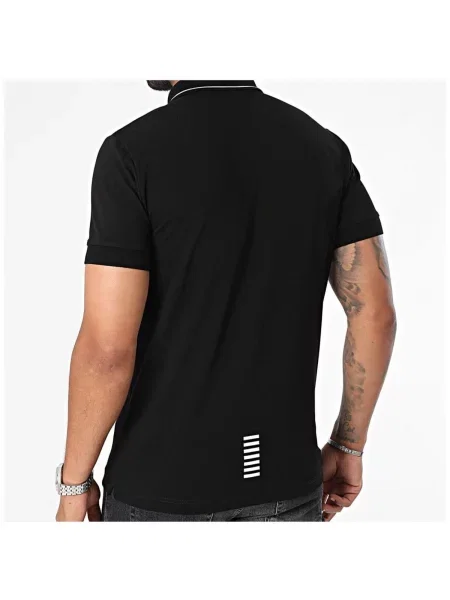 Polo tričko Emporio Armani Core Identity Piqué black černé