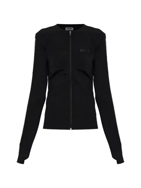 Hanorac cu fermoar Moschino cu autograf negru