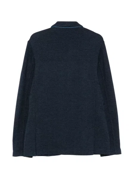 Sacou Gran Sasso de lână cu model herringbone albastru