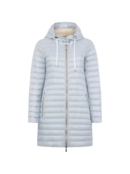 Palton Moorer cu glugă albastru