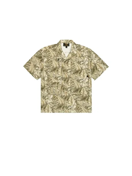 ALPHA INDUSTRIES Košulja Honolulu kaki / maslinasta bijela