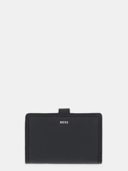 BOSS portofel de piele Lenah Medium Wallet negru