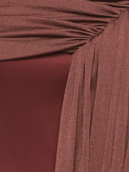 Rochie maxi Chats By C.dam drapată roșu
