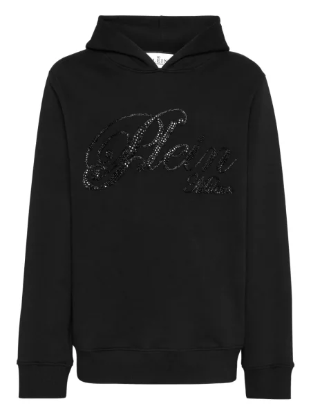 Суичър с качулка Philipp Plein с пайети черно