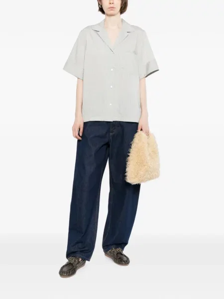 Cămașă Maison Kitsune cu dungi gri