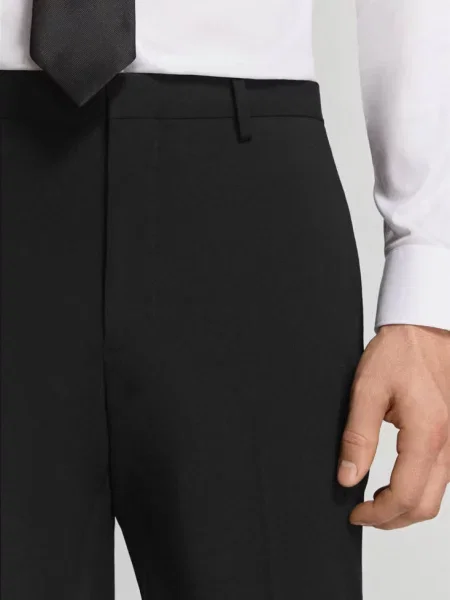Spodnie garniturowe París super slim fit Mężczyzna 38 MANGO MAN czarny
