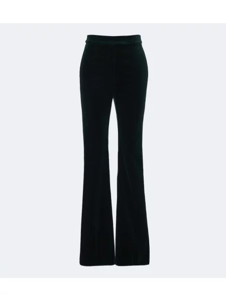 Pantaloni Max Mara de catifea elegante verde