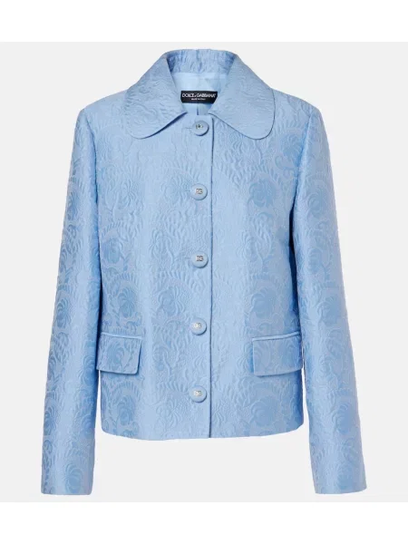 Geacă Dolce&gabbana de mătase albastru