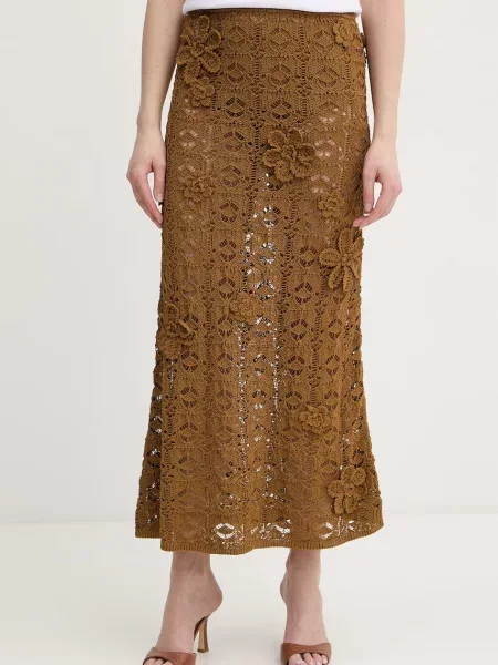 Pinko fustă tricotată din verde