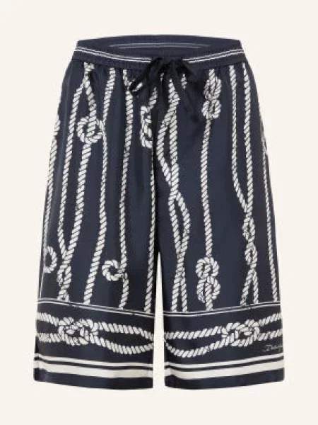 Dolce & Gabbana Jedwabne Szorty blau białe
