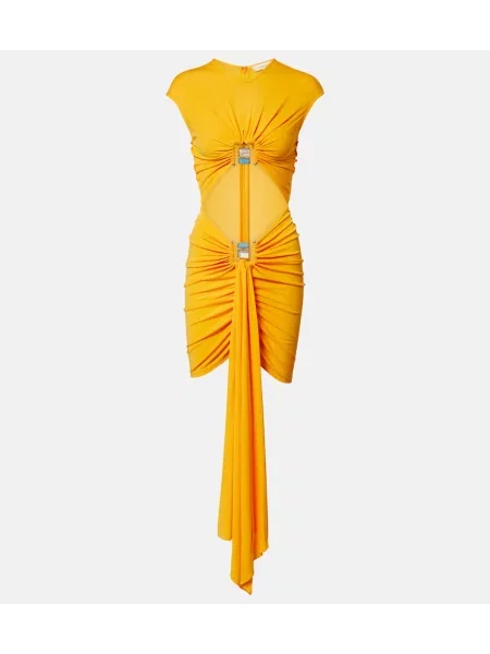 Rochie Christopher Esber din jerseu galben