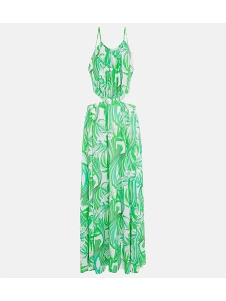 Rochie maxi Melissa Odabash cu imagine de costum verde