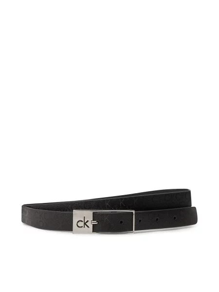 Ženski remen Calvin Klein Ck Cut Square Buckle crna