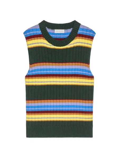 Vestă Dries Van Noten cu dungi verde