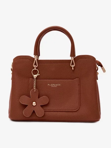 Geantă Flora & Co din piele maro