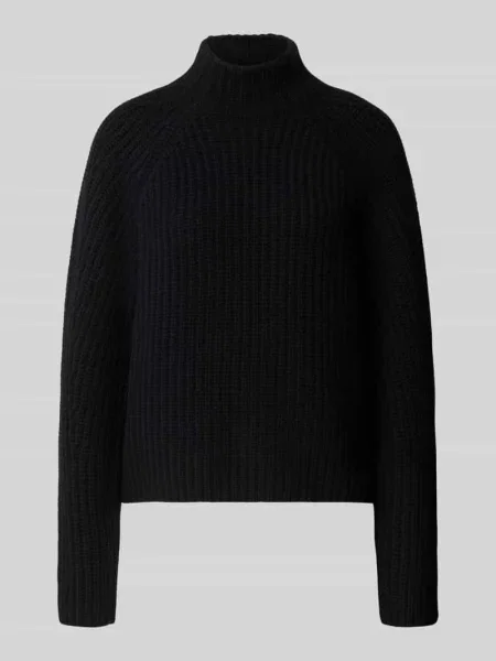 Sweter z dzianiny z mieszanki bawełny i kaszmiru model LONA' 0039 Italy czarny