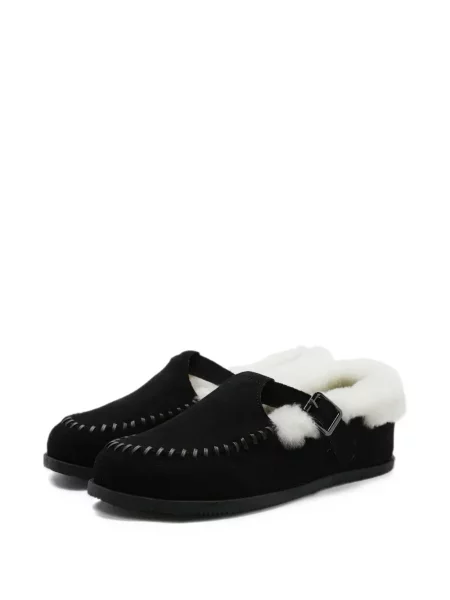 Sneakerși Good News din piele de oaie negru