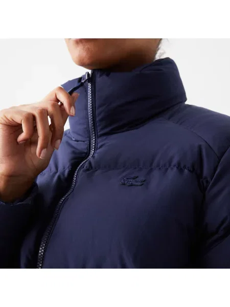 Lacoste Składana Kurtka Pikowana Z Tafty granatowa