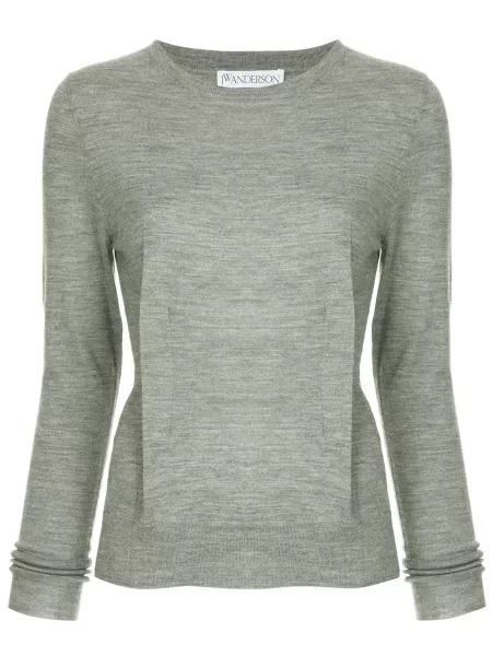 Pulover Jw Anderson melange cu decolteu rotund gri