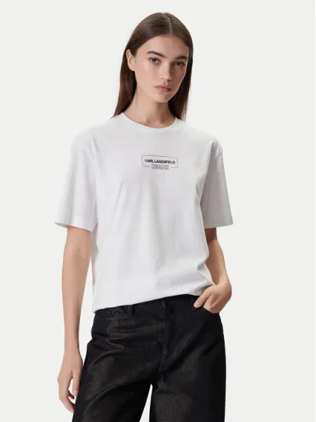 Karl Lagerfeld Jeans Tričko biela