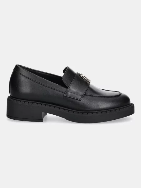 Шкіряні мокасини Furla New Legacy Loafer на платформі чорний