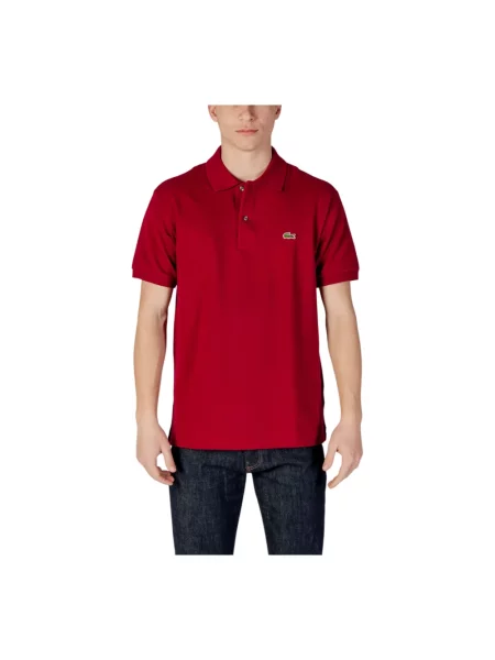 Koszulka polo Regular Fit z czystej bawełny Lacoste czerwona