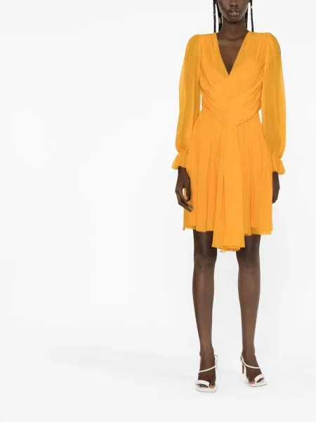 Lung rochie Alberta Ferretti portocaliu