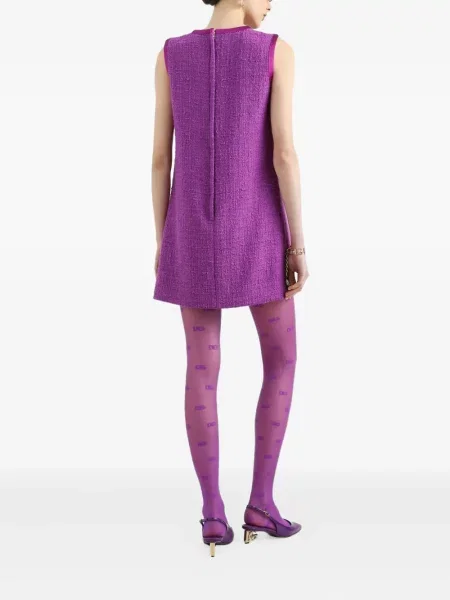 Kostiumas mini mini suknelė Dolce & Gabbana tvido violetinė