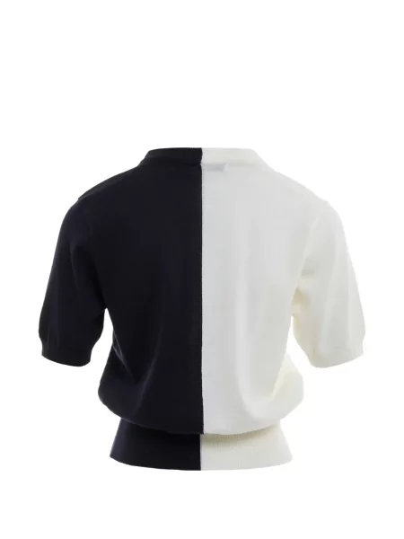 Scurt cardigan Pushbutton albastru