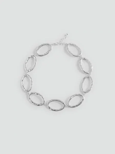 Naszyjnik choker łańcuch srebrny Teen uniwersalny MANGO TEEN