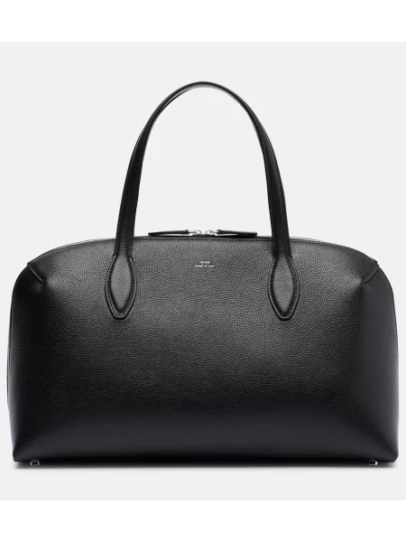Geanta de piele Toteme din piele negru