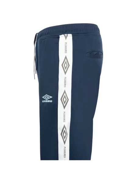 Pantaloni Pleasures alergare cu autograf albastru