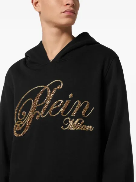 Суичър с качулка Philipp Plein черно