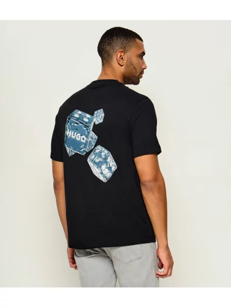 HUGO Tricou Doudi | Relaxed fit negru