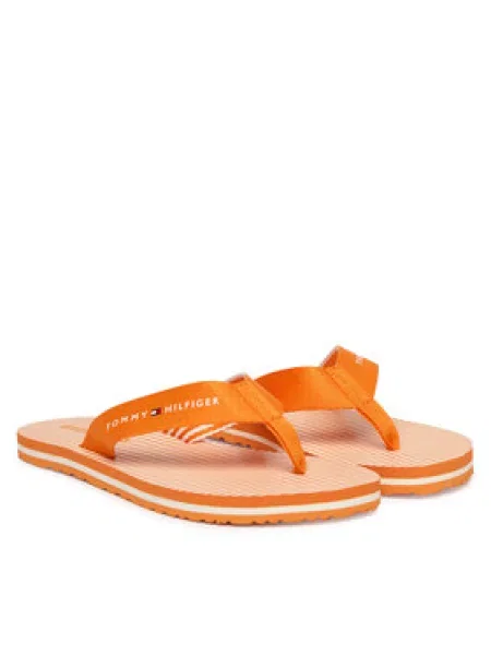Női flip-flop papucsok Tommy Hilfiger Ithaca Stripe Summer orange hype. Méret: 36 EU narancsszínű